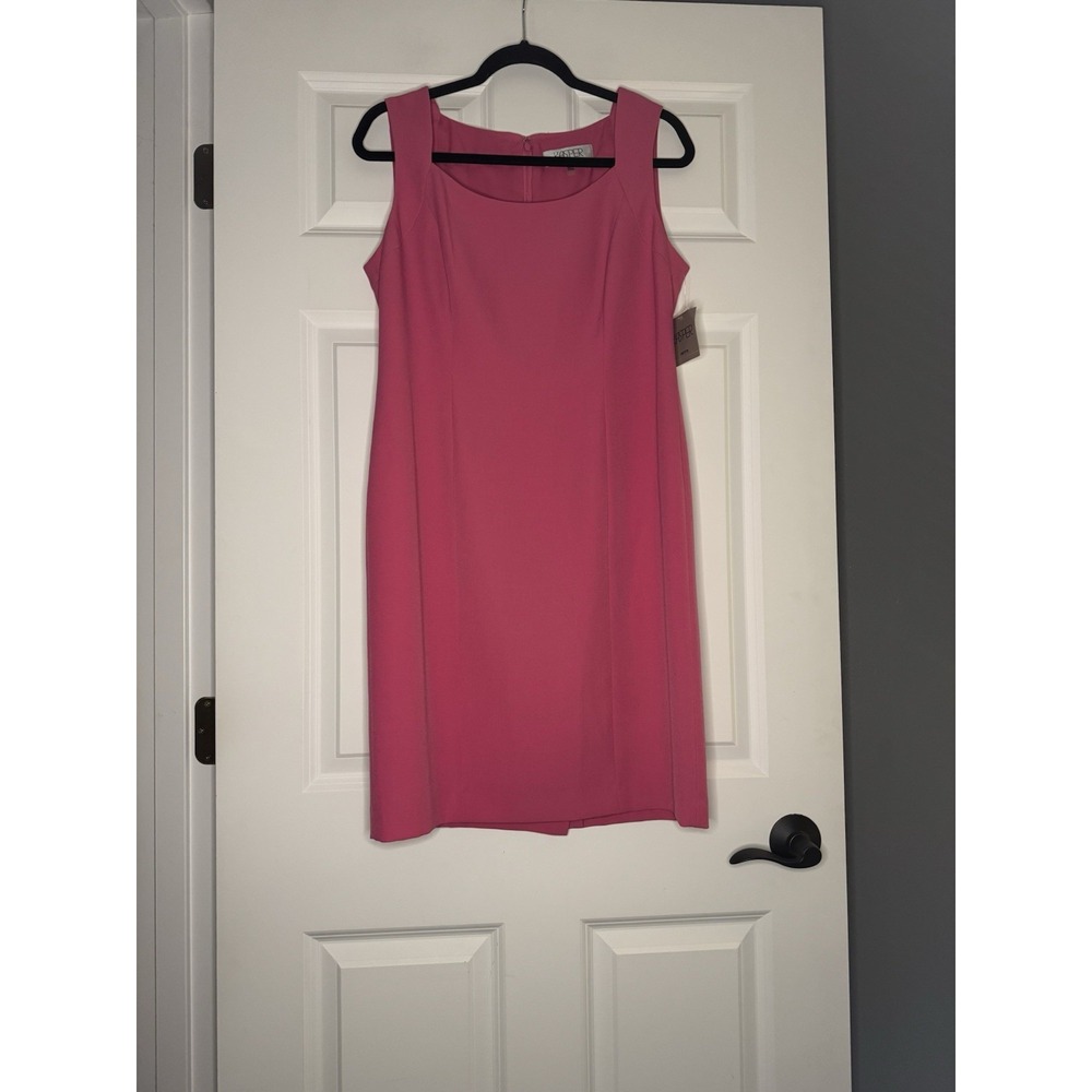 Kasper Sleeveless Sheath Dress 10 Petite Pink Nwt $89